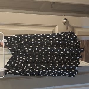 Pleated Polka Dot Skirt